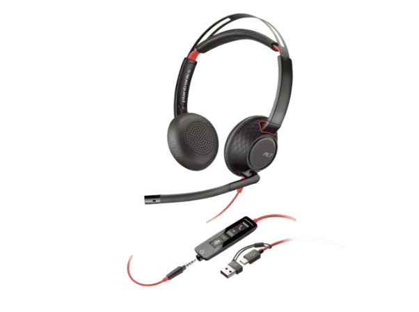 Diadema Poly Blackwire 5220 USB Y 3.5 MM